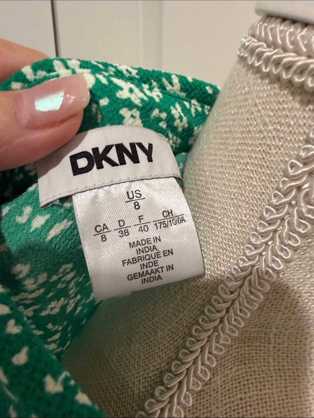 Dkny Green Speckled Ruched Button-Front Midi Dress - Picture 7 of 12